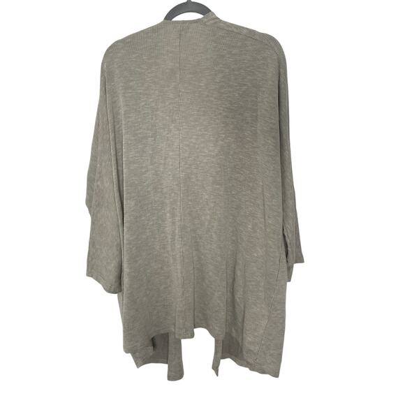 Donni Ribbed Open Front Long Duster Cardigan Sweater Lagenlook Sandwash One Size - Picture 7 of 7